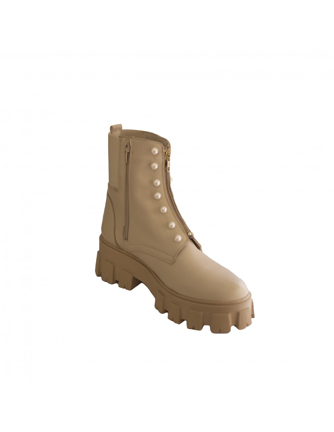 Bota al tobillo con perlas y zipper... Bota al tobillo con perlas y zipper...