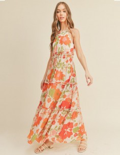 Maxi vestido cuello halter...