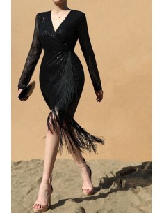 Vestido midi de lentejuelas...