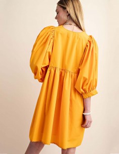 Vestido mini manga globo... 2